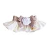 Fashion Dog Saliva Towel Cat Necklace Pearl Collar Dog Neckerchief Puppy String Bib Lace Bowknot