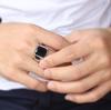 Stainless Steel Filled Agate Men's Ring Men's Domineering Jewelry
