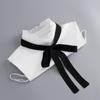 Korean Stand Shirt False Collar for Women Bowknots Ties Faux Col Half Shirt Blouse Fake Collars Sweater Shirt Detachable Collars