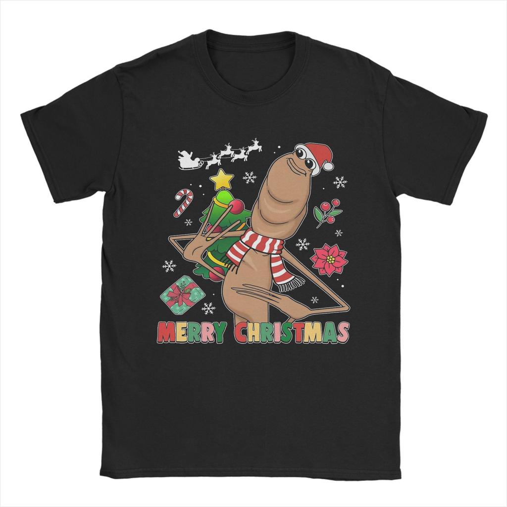 Мужская футболка Marcus The Worm С Рождеством Винтажные футболки 100% хлопок Футболки с коротким рукавом Топы с круглым вырезом Идея для подарка