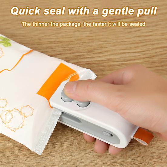 Магнитный запайщик пакетов 3-в-1 Портативный USB перезаряжаемый запайщик пакетов для закусок с резаком Мини-термосварочный аппарат для кухни Путешествий