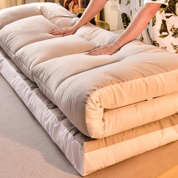 WTEMPO Высококачественный двусторонний матрас «Четыре сезона», однотонный, складной, толстый, мягкий, матрас для отеля, школы, общежития