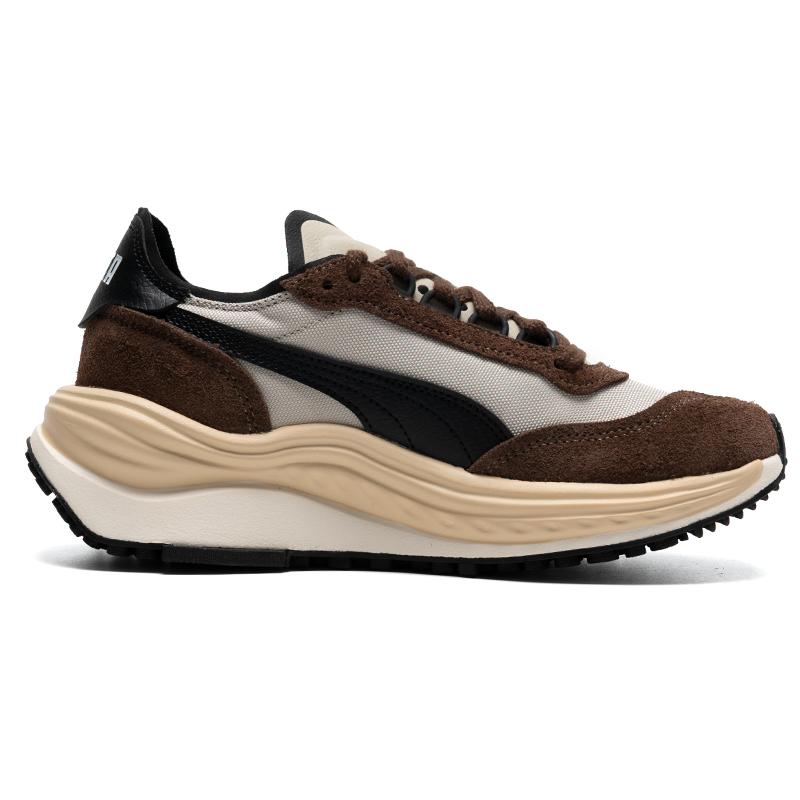 Puma Rider Elite Ткань Синтетическая кожа Зима Удобные Прочные Дышащие Низкие Повседневные Кроссовки Унисекс Коричневый Черный 403301-01