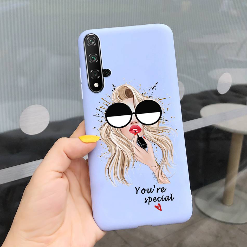 Чехол для Huawei Nova 5T Красивая Девушка Цветок Чехол для Телефона Для Huawei Nova5T YAL-L21 Мягкий Силикон Ударопрочная Задняя Крышка Бампер