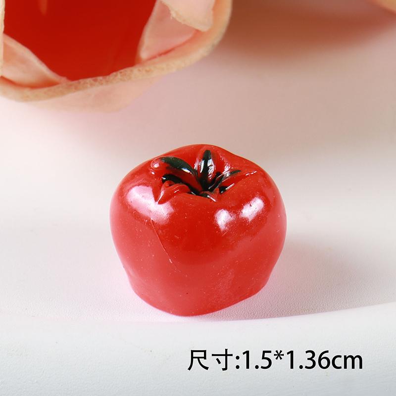 5 шт. искусственные фрукты смоляные украшения мини еда овощи кончики пальцев мини поделки своими руками заколки для волос чехол для телефона смоляные аксессуары