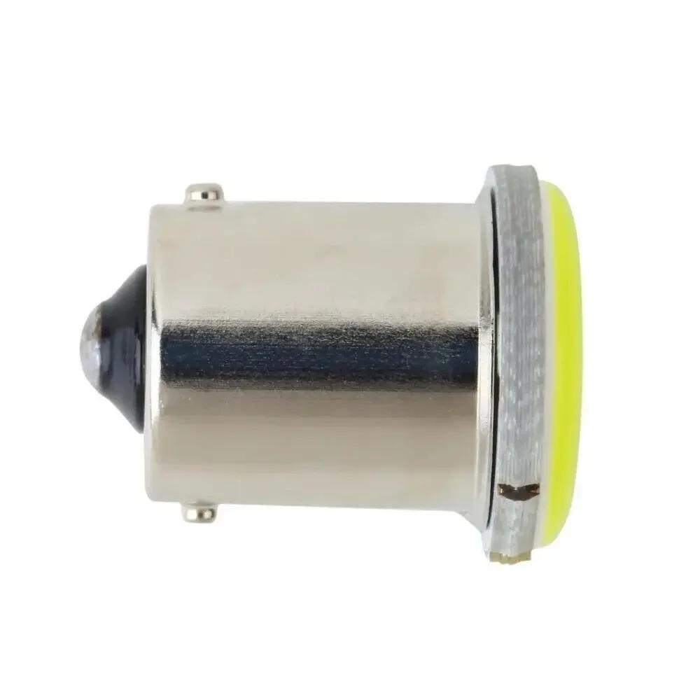 10 шт. светодиодных лампочек P21W 1156 Ba15s 1157 Bay15d для указателей поворота COB 12 В 6000 К белого цвета для автоматического резервного копирования, стояночного тормоза