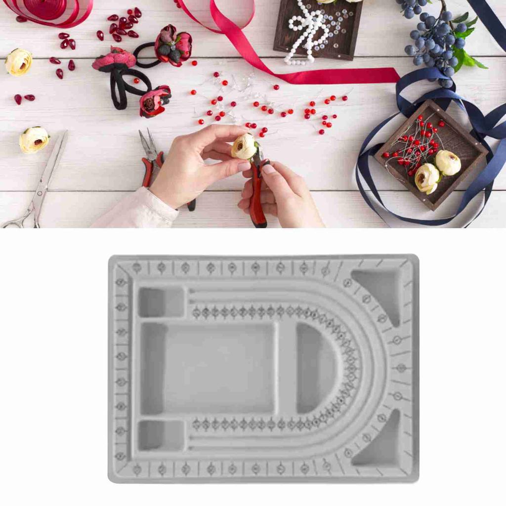 Bead Measuring Board Small Portable Bead Design Tray for DIY Jewelry Bracelet Necklace Making