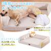EMME Dog Easy to and Stuffy Pet Sofa Bed with Suitable for Senior and Multiple Removable 62x51x18cm Bed, Clean, Waterproof, Washable, Breathable,