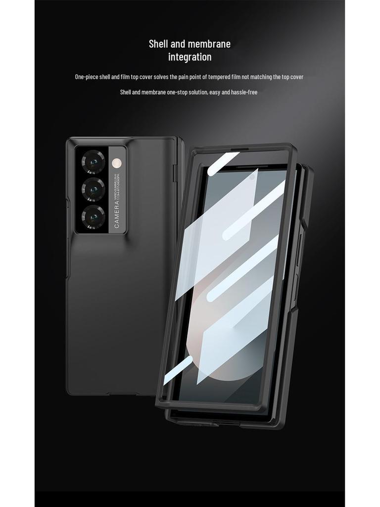 Чехол для телефона Samsung Z Fold6: Складная защитная пленка для экрана со встроенной магнитной застежкой и полной защитой камеры в минималистичном стиле