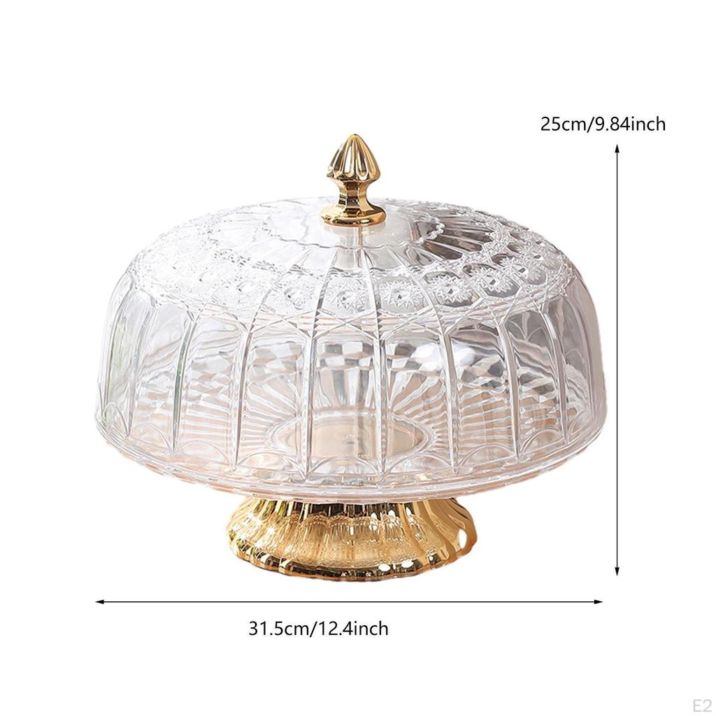 Подставка для торта с крышкой для подачи десертов и фруктов