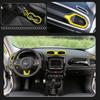 ABS Car Steering Wheel Headlight Switch Decoration Ring Central Air Vent Cover Stickers For Jeep Renegade 2017-2020 Car Exterior Accessories