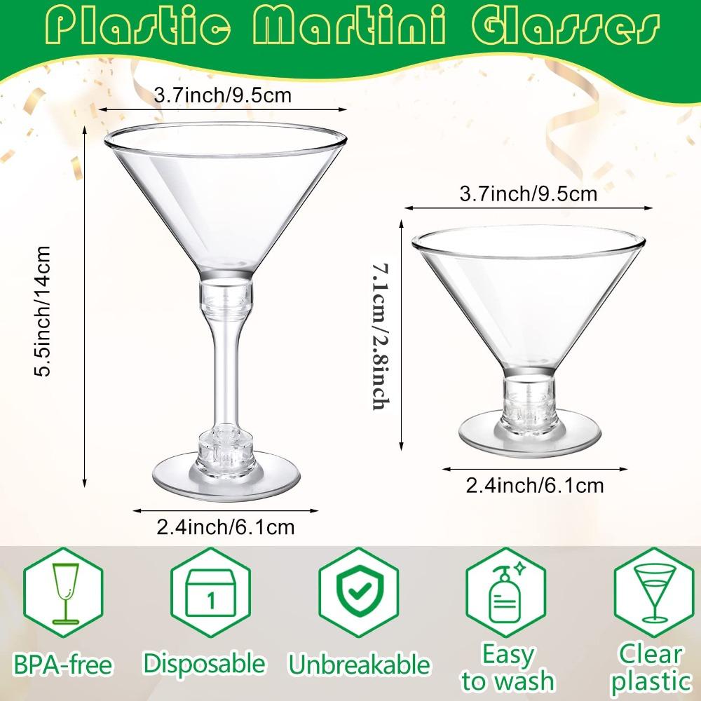 5PCS Disposable Glasses Clear Red Wine Goblet Mousse Cup For Outdoor Party Bar Wedding