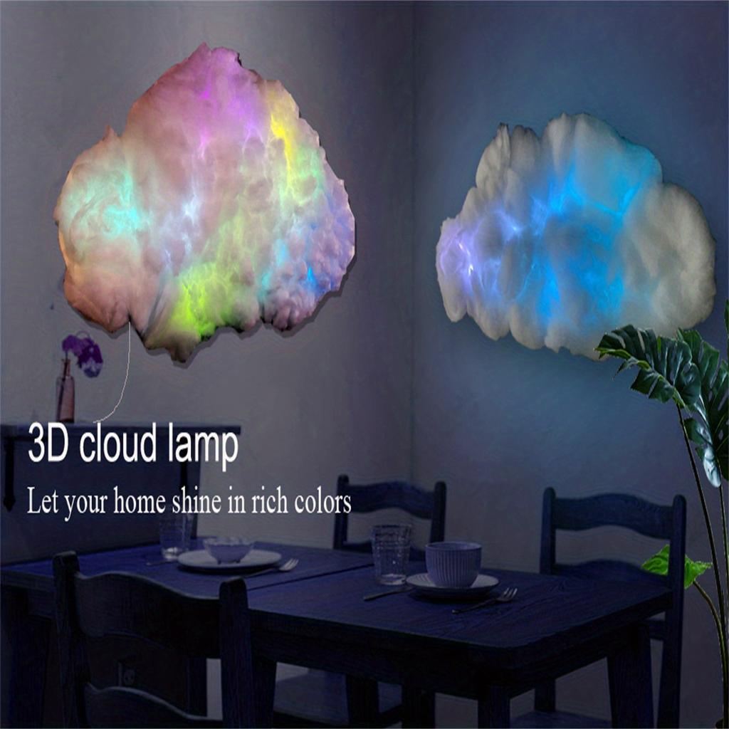 Комплект 3D Big Cloud Light, лампы в виде диско-шара, разноцветные меняющиеся полосы RGB, украшения своими руками для дома, спальни, декор для вечеринки с эффектами изменения цвета