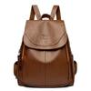 Новая версия мягкого кожаного женского рюкзака для женщин, новый стиль, чистый мягкий кожаный рюкзак большой вместимости, школьный ранец для студентов, женская сумка