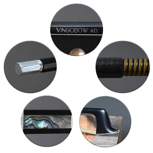 Carbon fiber violin bow, handcrafted with carefully selected materials, unique appearance and sweet sound.