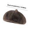 Элегантный винтажный берет однотонный пушистой текстуры меховой берет теплая восьмиугольная шляпа для зимнего сезона