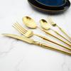Золотые столовые приборы Набор столовой посуды Роскошные столовые приборы Наборы из стали 18/10 Качественная посуда Ножи Вилки Ложки Чайные ложки Вилки для кексов Обеденный набор
