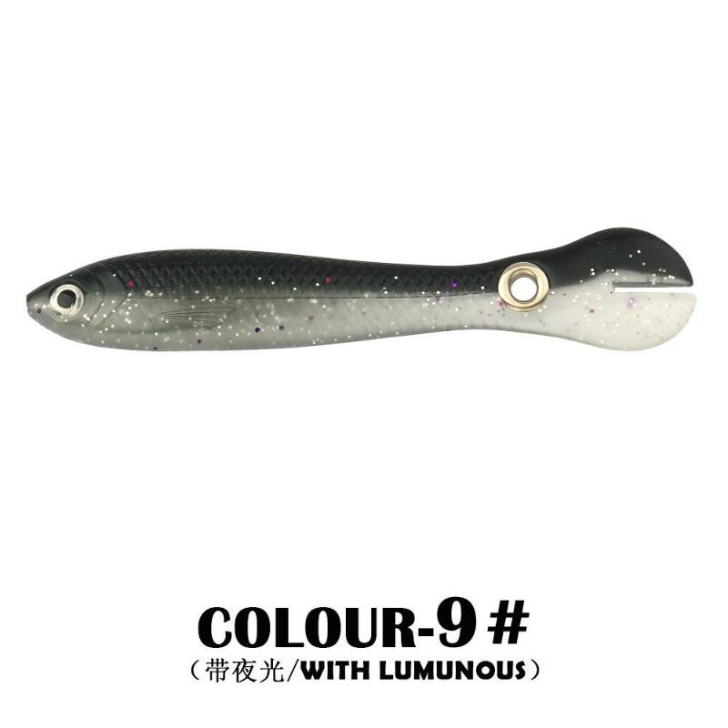 5 шт./пакет 5 см 1,3 г люминесцентная мягкая приманка реалистичная Т-образная рыбка имитация приманки для рыболовных снастей ночная рыбалка море река