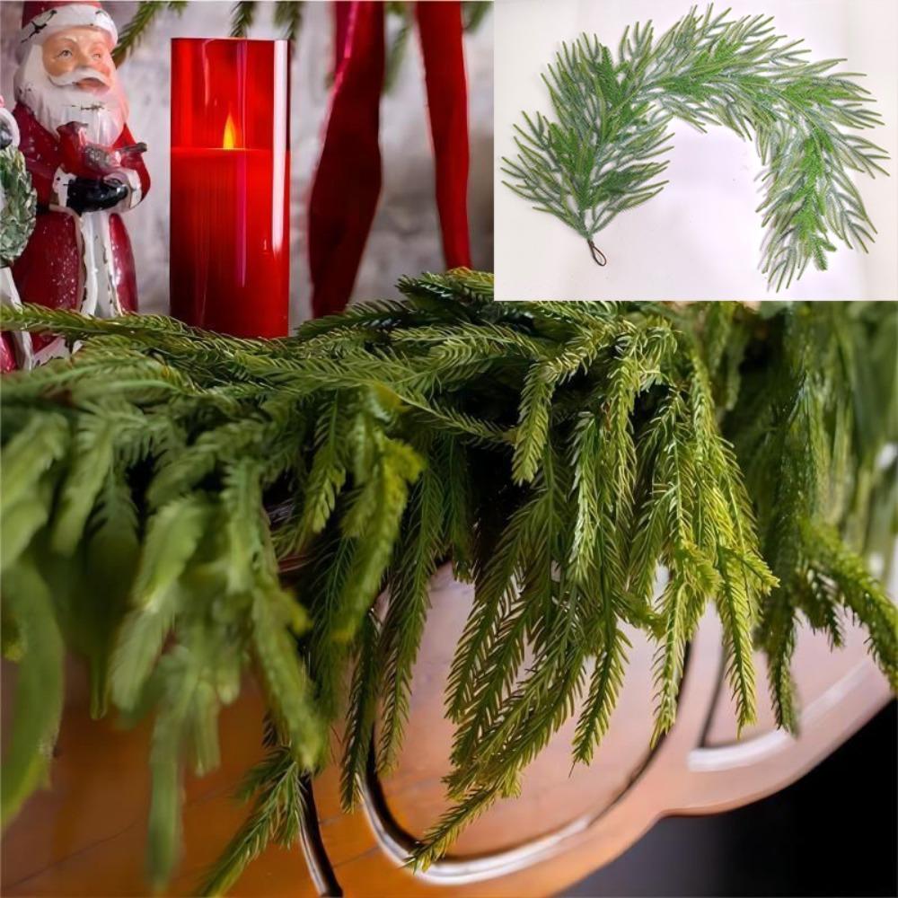 1.5m/2.7m Rattan Artificial Greenery Garland Artificial Faux Green Wreath  For Christmas Decoration