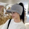 Autumn Winter Empty Top Baseball Cap Hats for Women Cycling Running Golf Warm Sports Hat Female Knitted Warm Winter Hat