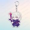 Горячие Ключницы для Аксессуаров из Манги и Игр Брелок для Сумки Fate Grand Order Saber Alter Zero Кольцо Подарки для Фанатов Брелки
