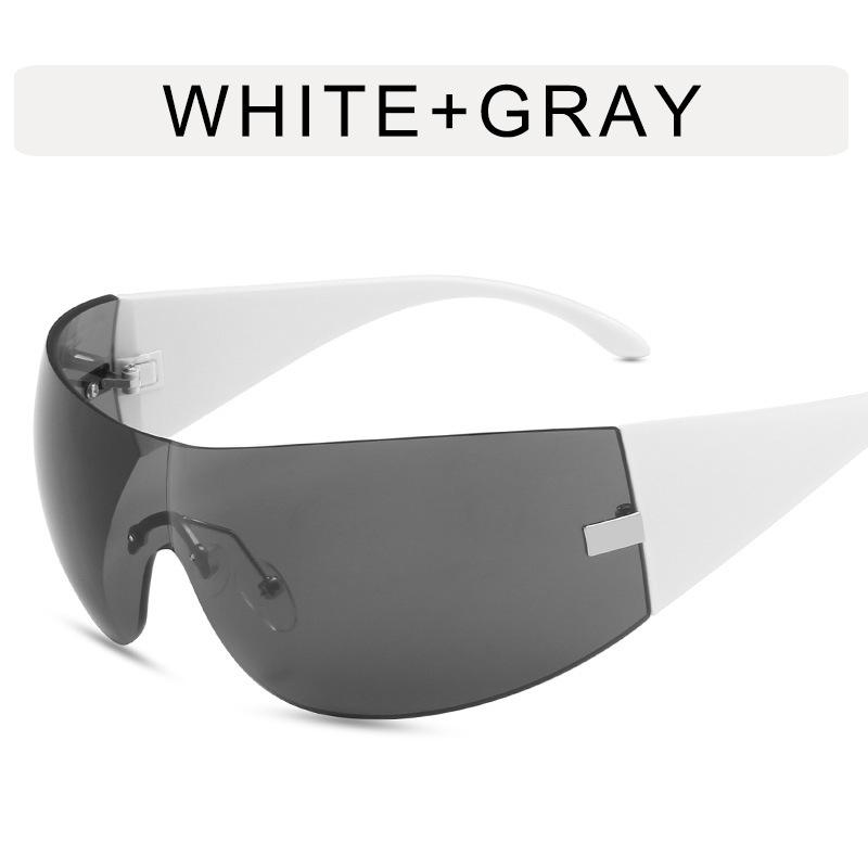 Европейско-американский стиль Мужские Женские Солнцезащитные очки Хип-хоп Y2K Велосипедные Солнцезащитные очки Женские Уличные Защита от УФ-лучей Мужские Женские Солнцезащитные очки