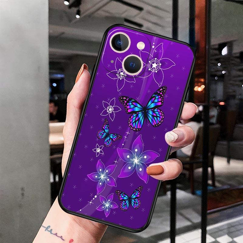 Чехол для телефона с цветочной бабочкой для iPhone Samsung Galaxy Redmi Xiaomi Oppo OnePlus Note SA 7 8 9 10 11 12 13 14 20 21 22 23 53 54 Pro Max Plus Ultra