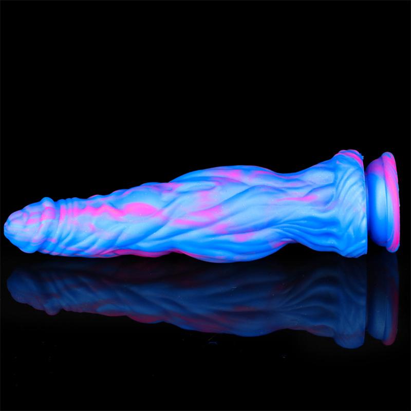 Color Silicone Dildo Liquid Multi-layer Color Transparent Crystal Simulation Penis Adult Products