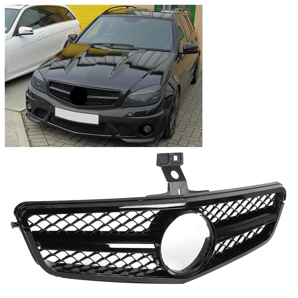 Car Black Front Bumper Grille for AMG Fits for Mercedes Benz C Class W204 08 14
