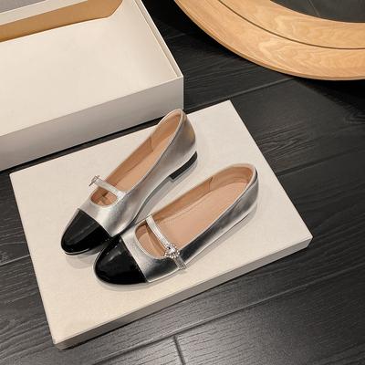 Весенние новинки, прими мое сердце~ туфли Мэри Джейн на плоской подошве с маленькой пряжкой-бриллиантом в цветовой гамме, женские одинарные туфли