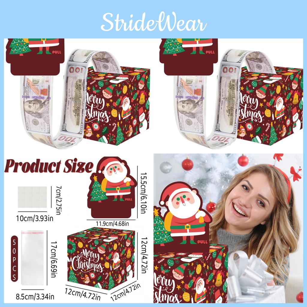 Christmas Pattern Tree Money Box Paper Gift Box For Christmas Decor Gifts