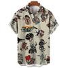 Men's Summer Designer Shirt 3D Ancient Style Plum Blossom Print Hawaiian Shirt Short Sleeve Floral Fashion Retro