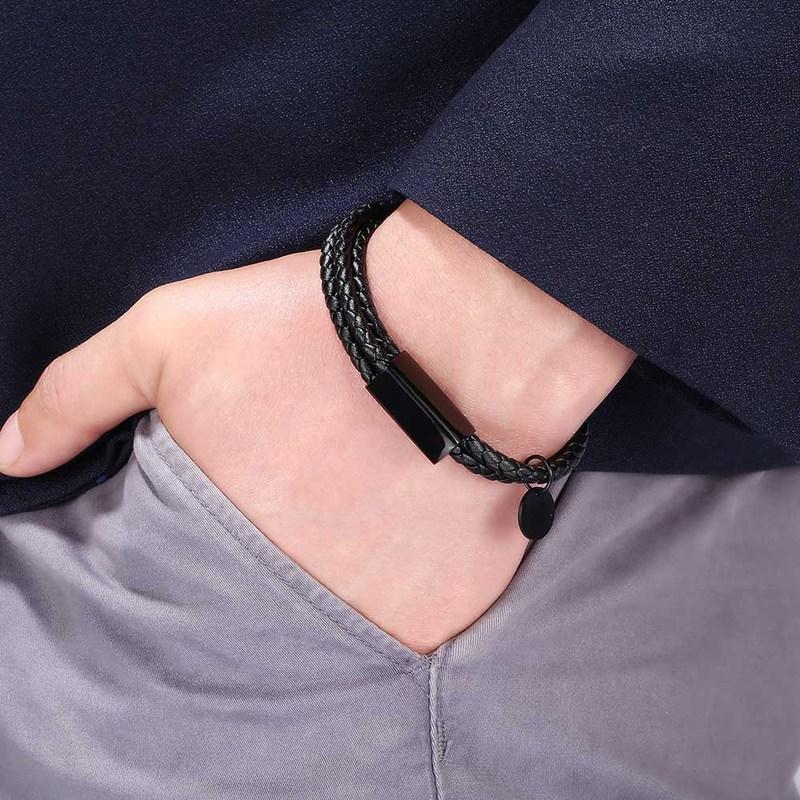 Регулируемая длина подлинные мужские и женские кожаные браслеты многослойный плетеный браслет модные парные ювелирные изделия подарки