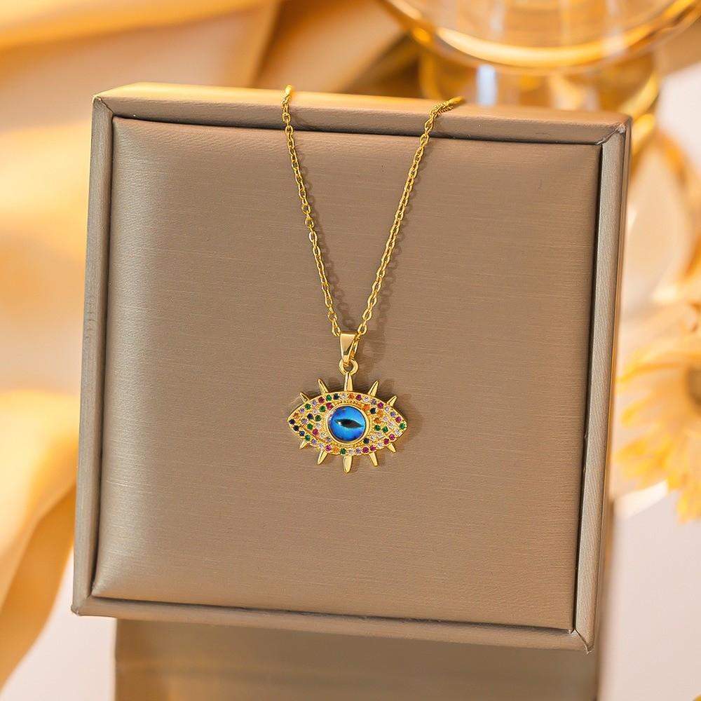 Titanium Steel Glaze Luxury Necklace Banquet Clothes Neck Chain Clothes Accessories