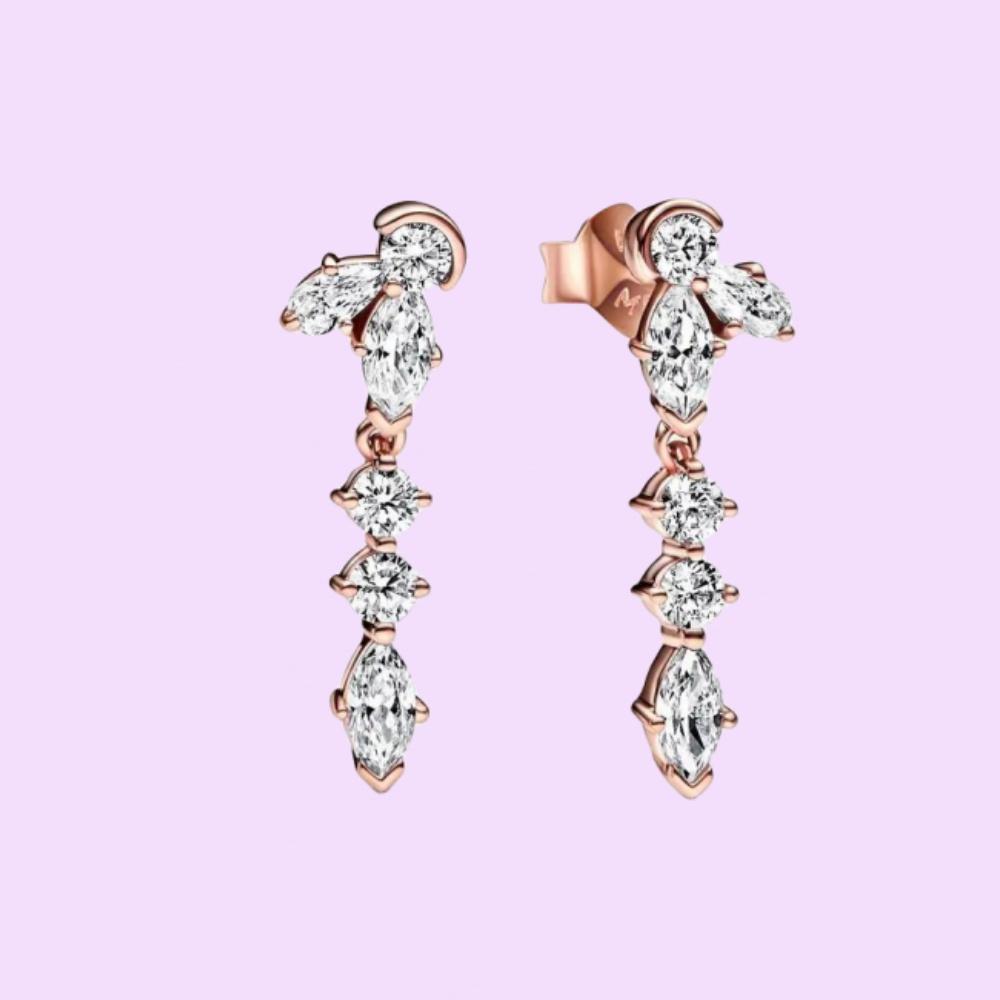 Стерлинговая серьга-пусета в форме сердца для женщин, подарки на день рождения, ювелирные изделия, с тканевым мешочком