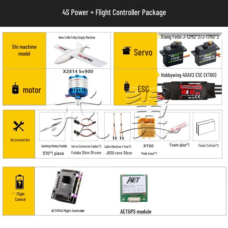 Tianjieli New Little Fatty EPO RC FPV Fixed-Wing Drone (CN version)