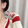 Серьги-бантики Ankola Red в гонконгском стиле для женщин - 2024 High-End Niche Design