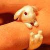 Animal Finger Jewelry Gifts Girl Rabbit Ring Korean Style Rings Adjustable Ring Women Opening Rings
