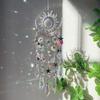 Ловец солнца Кристальный колокольчик ветра Луна Металлическая подвеска Радужный ловец солнца Окно Автомобиль Подвесной Садовые украшения