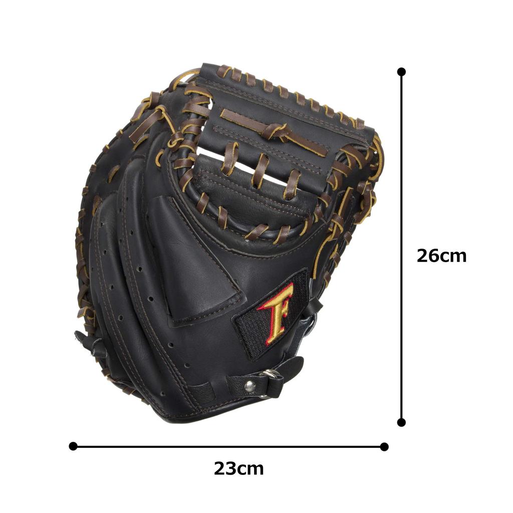 Falcon Youth Soft Baseball Mitt LH Black M Catcher's (Right-Handed Throw) CM-4041