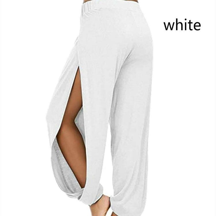Women Yoga Pants Harem Pants Fashion Sweatpants Side Slit Jogger Beach Hippie Pants