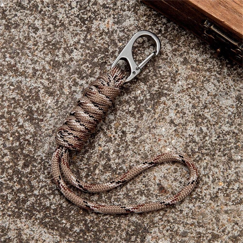 Snake Knot Paracord Keychain Anti-lost Chain Braided Woven Keychain Emergency Survival