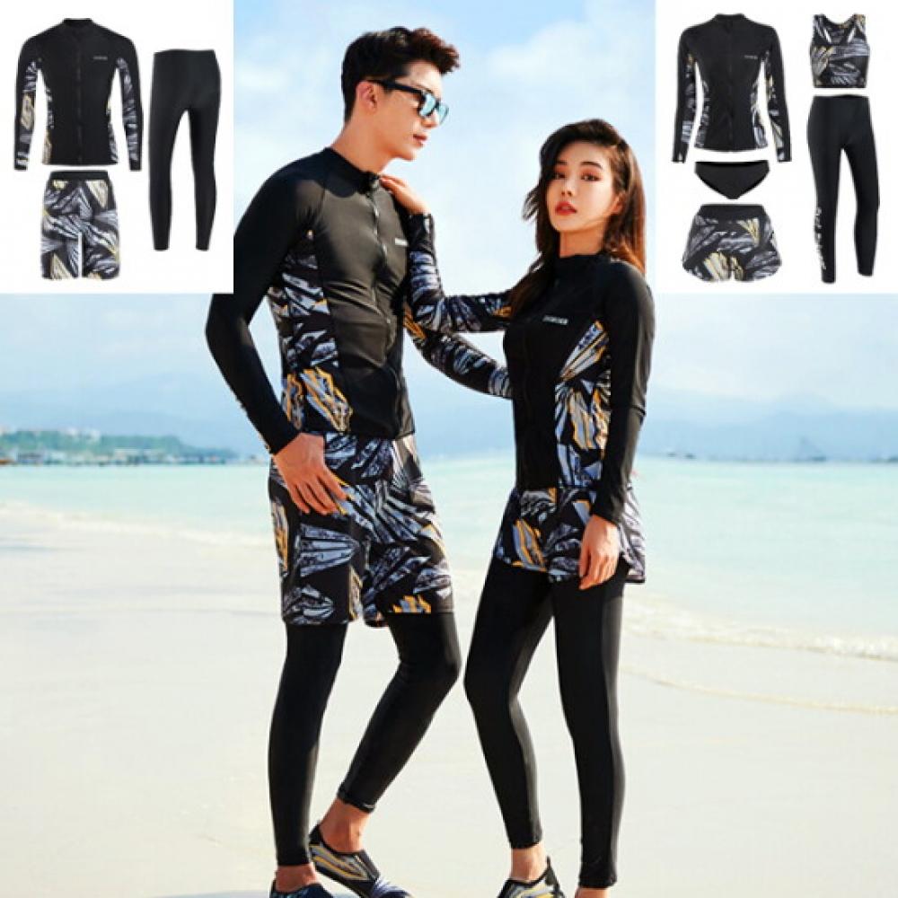 Fruitry Women 5 Piece Rash Guard Set Swimwear Jacket