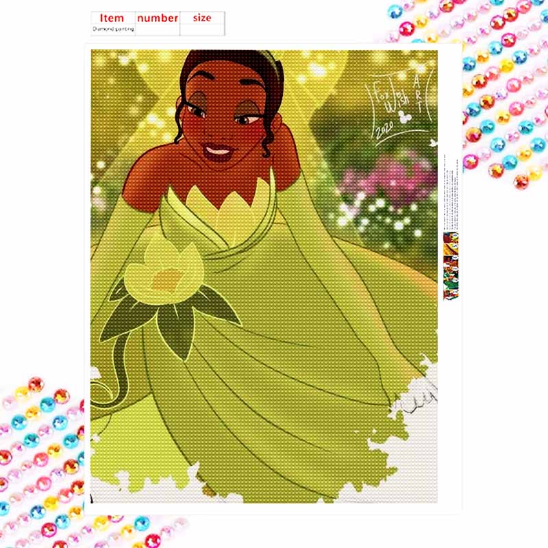 Disney Diamond Painting 5D DIY Tiana Diamond Painting Art Diamond Painting Kit Adult/Beginner Gift Idea Home Decor