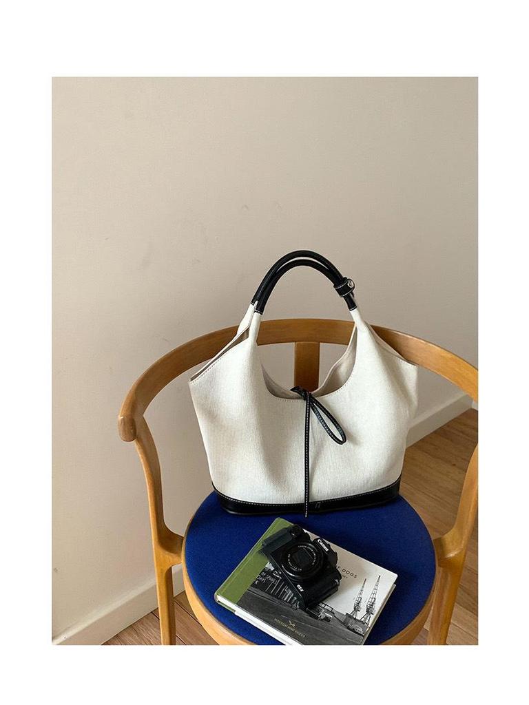 Корейский шик холщовая сумка-тоут: 2025 Новая модная универсальная женская сумка через плечо