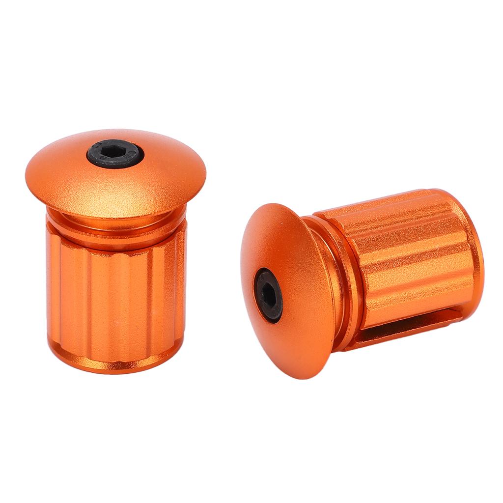 Bike Handlebar Plug Bike Expansion Locking Handlebar Block Aluminum Handlebar End CapOrange