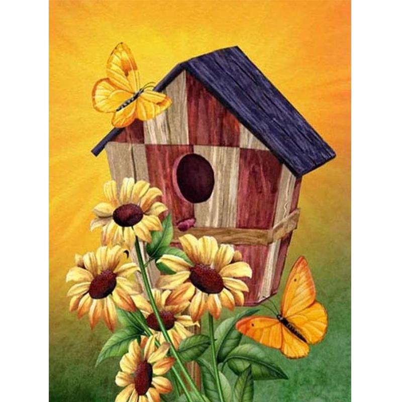 5D DIY Алмазная вышивка Бабочка Полный дрель Алмазная картина Животное Мозаика Искусство Новое поступление Декор для дома