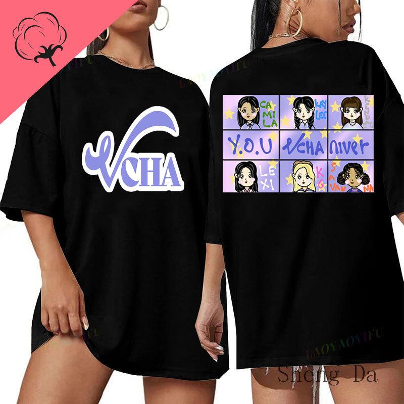 Kpop Vcha Rising Girl Group Usa Music Band Fan Tees 2000s Clothes Y2k Clothes Cotton Crewneck Ropa De Mujer Hot Sale Unique