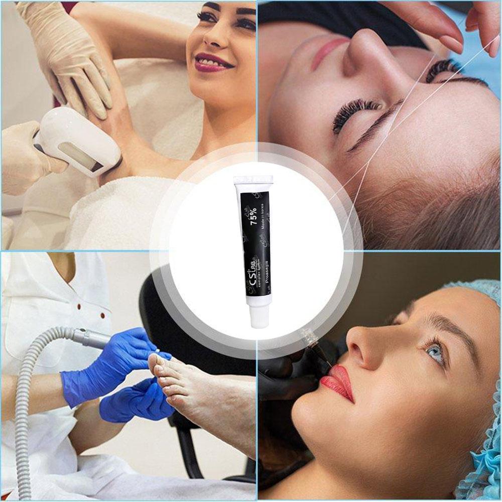 10 г анестетик для татуировки, быстрое онемение кожи, CS75%, черный крем, полупостоянный