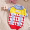 Striped Thickened Front-Opening Sweater for Small and Medium-Sized Dogs